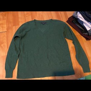 green comfy sweater